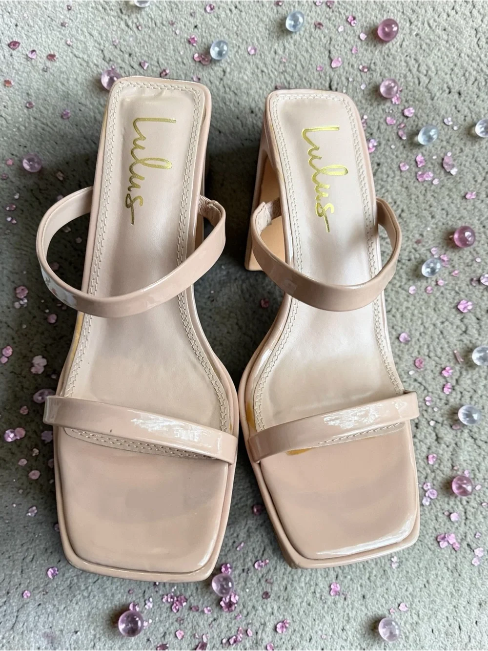 Lulu's Blush Nude Platform‎ High Heel Sandals